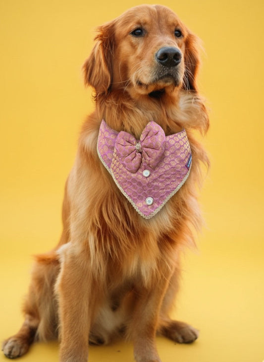 LuckyPaws Ethnic Bandana Pink Colour