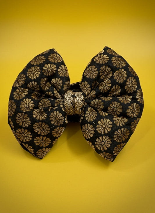 LuckyPaws Ethnic Black Bow
