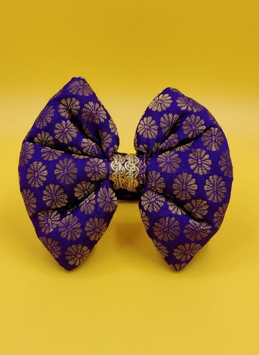 LuckyPaws Ethnic Purple Bow
