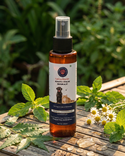 LuckyPaws Organic Dog Tick & Flea Spray | Shield & Relief - LuckyPaws