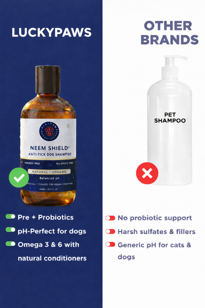 LuckyPaws Anti-Tick Shampoo | NeemShield - LuckyPaws