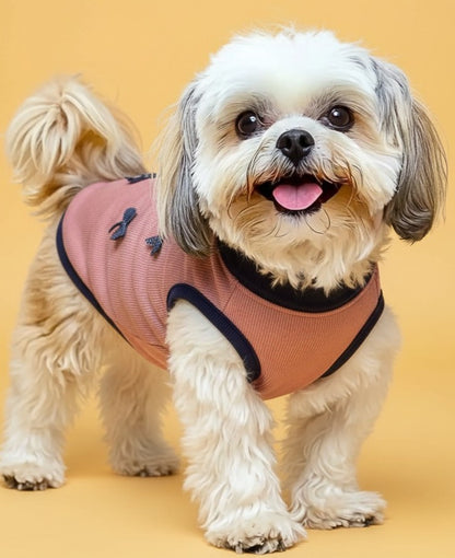 Luckypaws Blue Boe High neck Pink Sweater