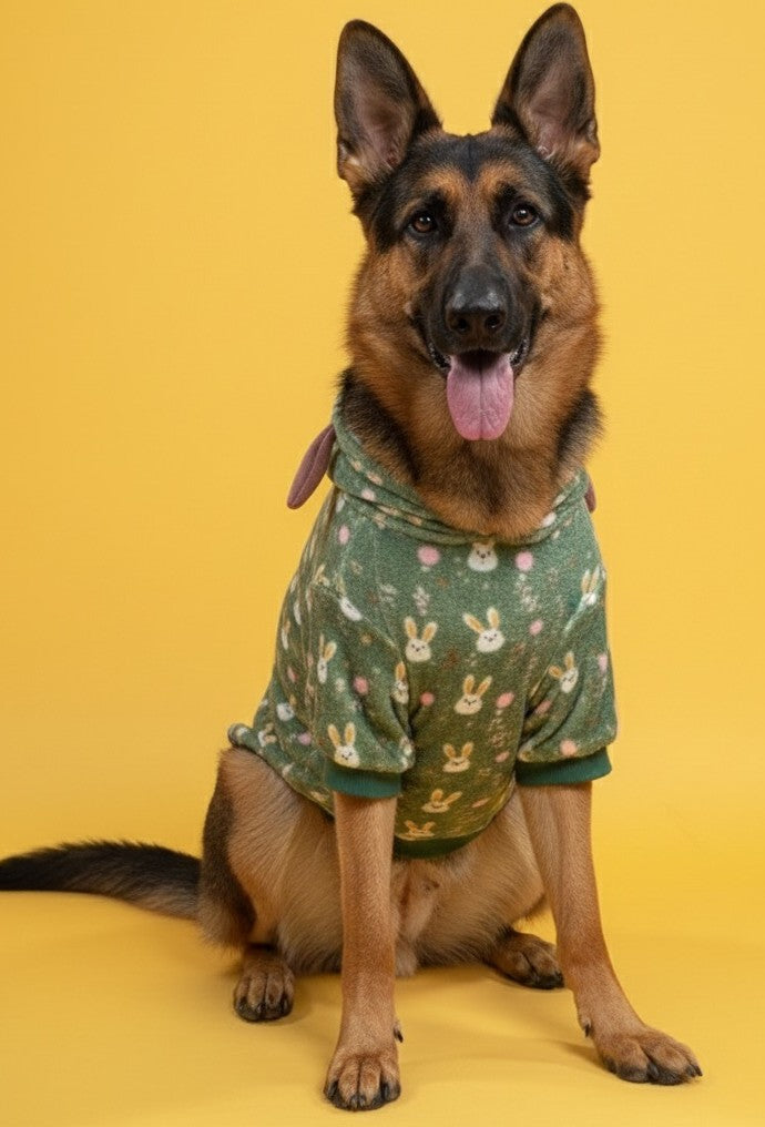 LuckyPaws Green Velvet Hoodie