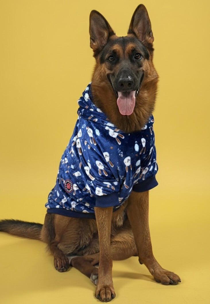 LuckyPaws Blue Velvet Hoodie