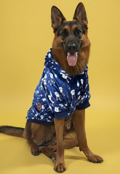 LuckyPaws Blue Velvet Hoodie