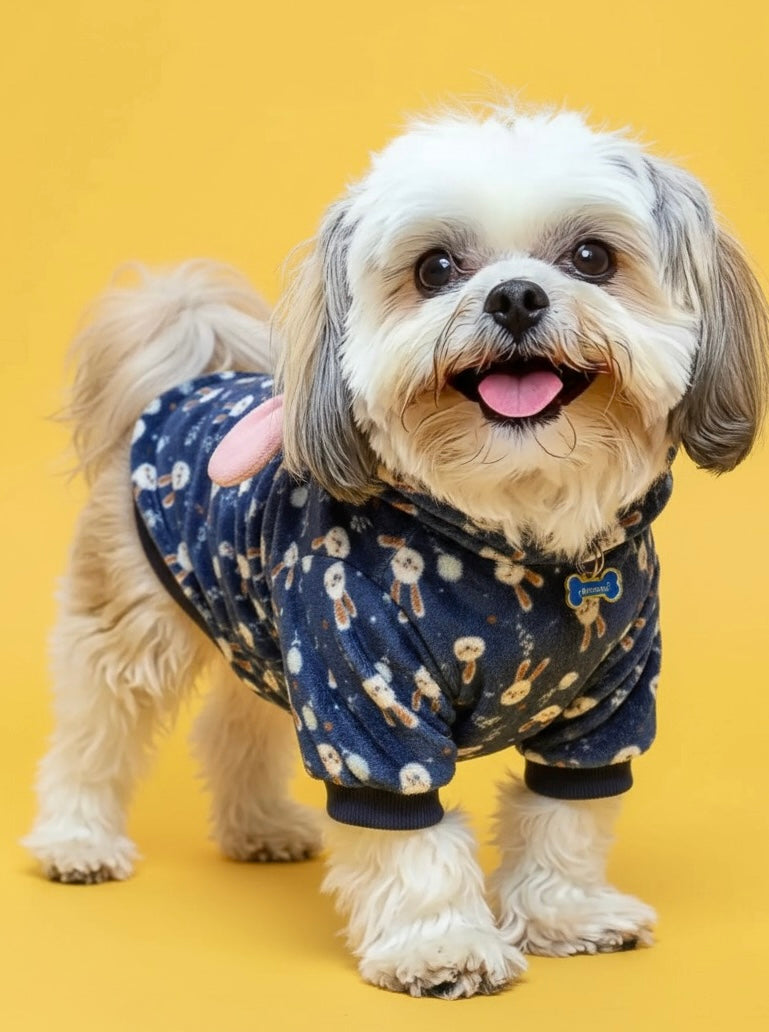 LuckyPaws Blue Velvet Hoodie