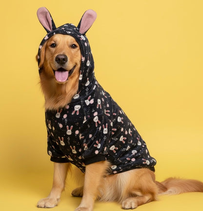 LuckyPaws Black Velvet Hoodie