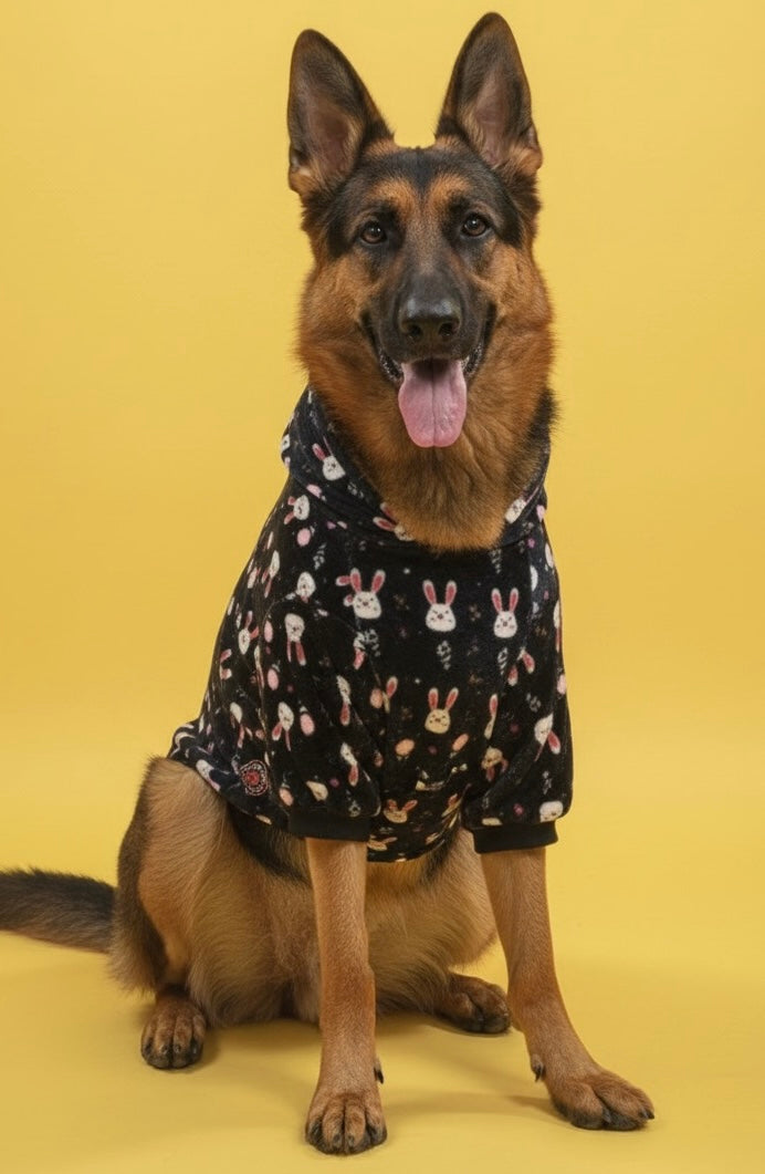 LuckyPaws Black Velvet Hoodie