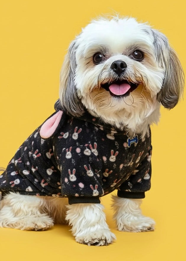 LuckyPaws Black Velvet Hoodie