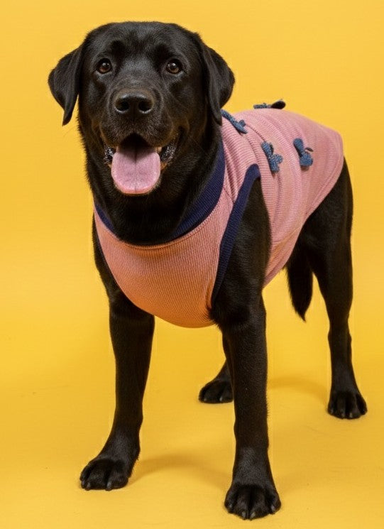Luckypaws Blue Boe High neck Pink Sweater