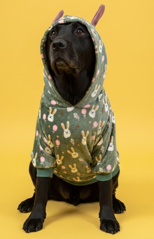 LuckyPaws Green Velvet Hoodie