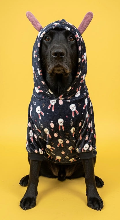 LuckyPaws Black Velvet Hoodie