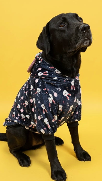 LuckyPaws Black Velvet Hoodie