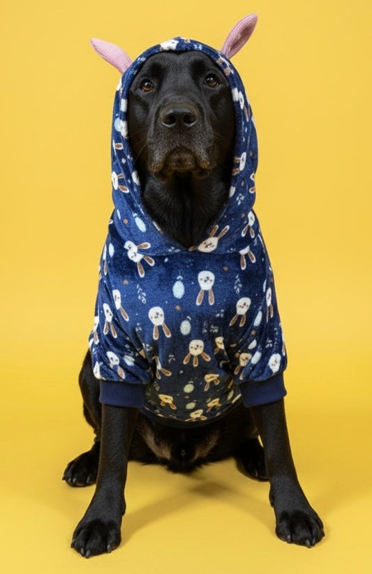 LuckyPaws Blue Velvet Hoodie