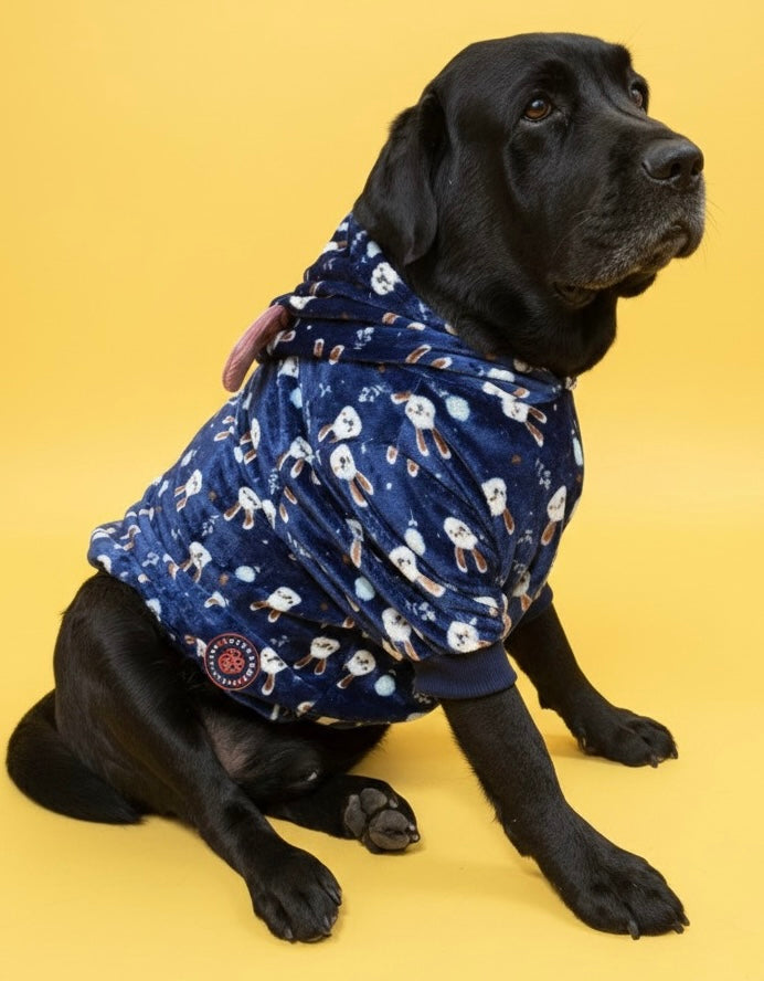 LuckyPaws Blue Velvet Hoodie