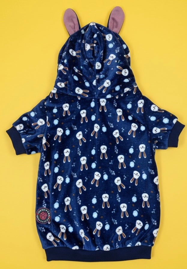 LuckyPaws Blue Velvet Hoodie