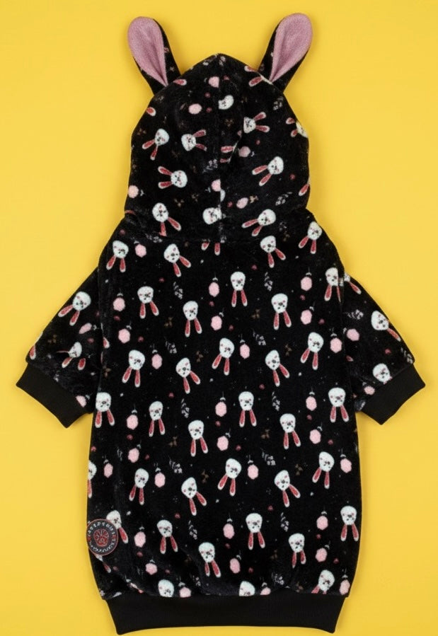 LuckyPaws Black Velvet Hoodie