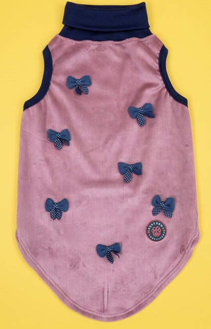 Luckypaws Blue Boe High neck Pink Sweater