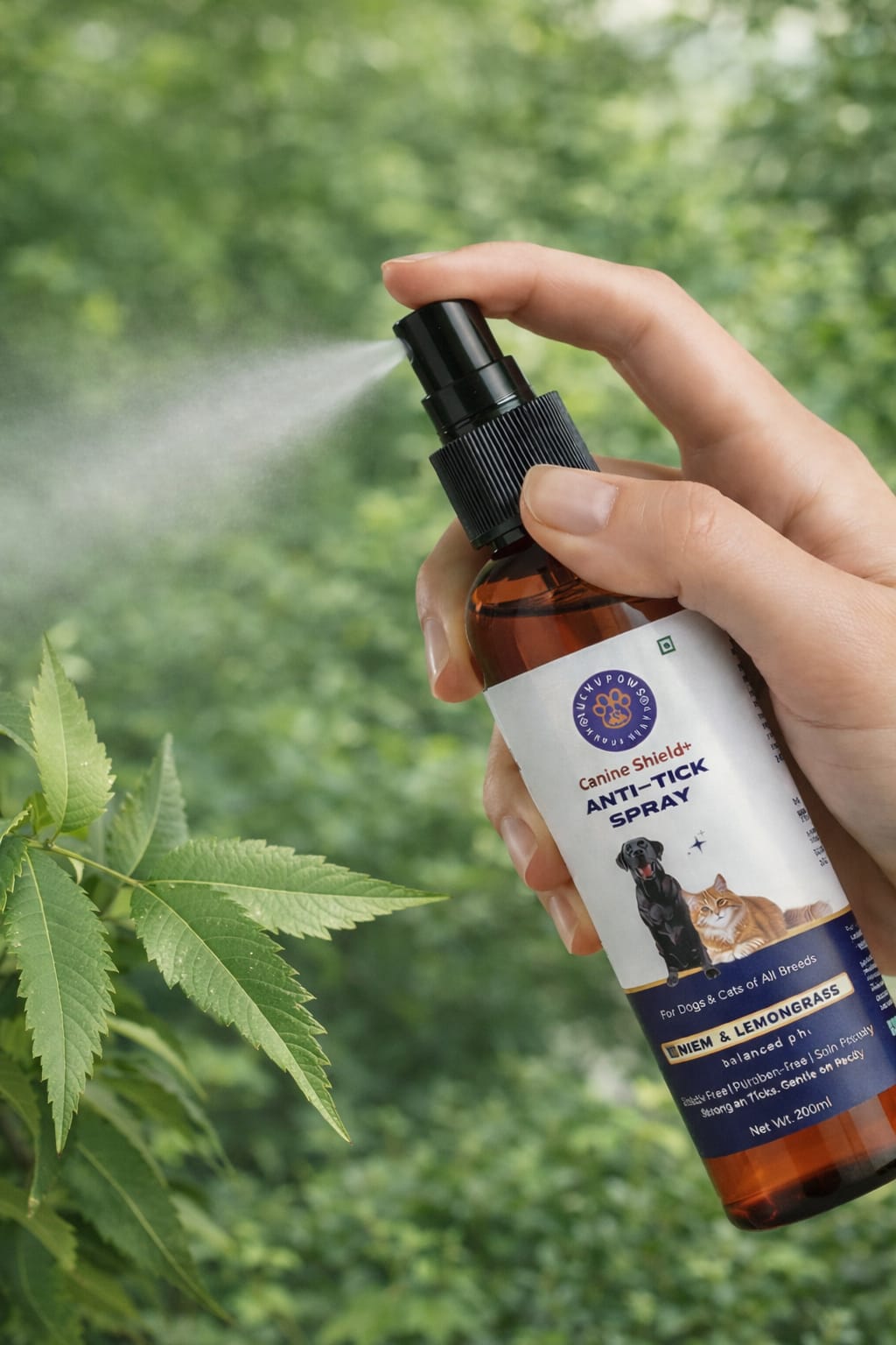 LuckyPaws Organic Dog Tick & Flea Spray | Shield & Relief - LuckyPaws
