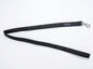 Black LuckyPaws high-strength dog leash with durable material and secure clasp, designed for outdoor walks and active pets.