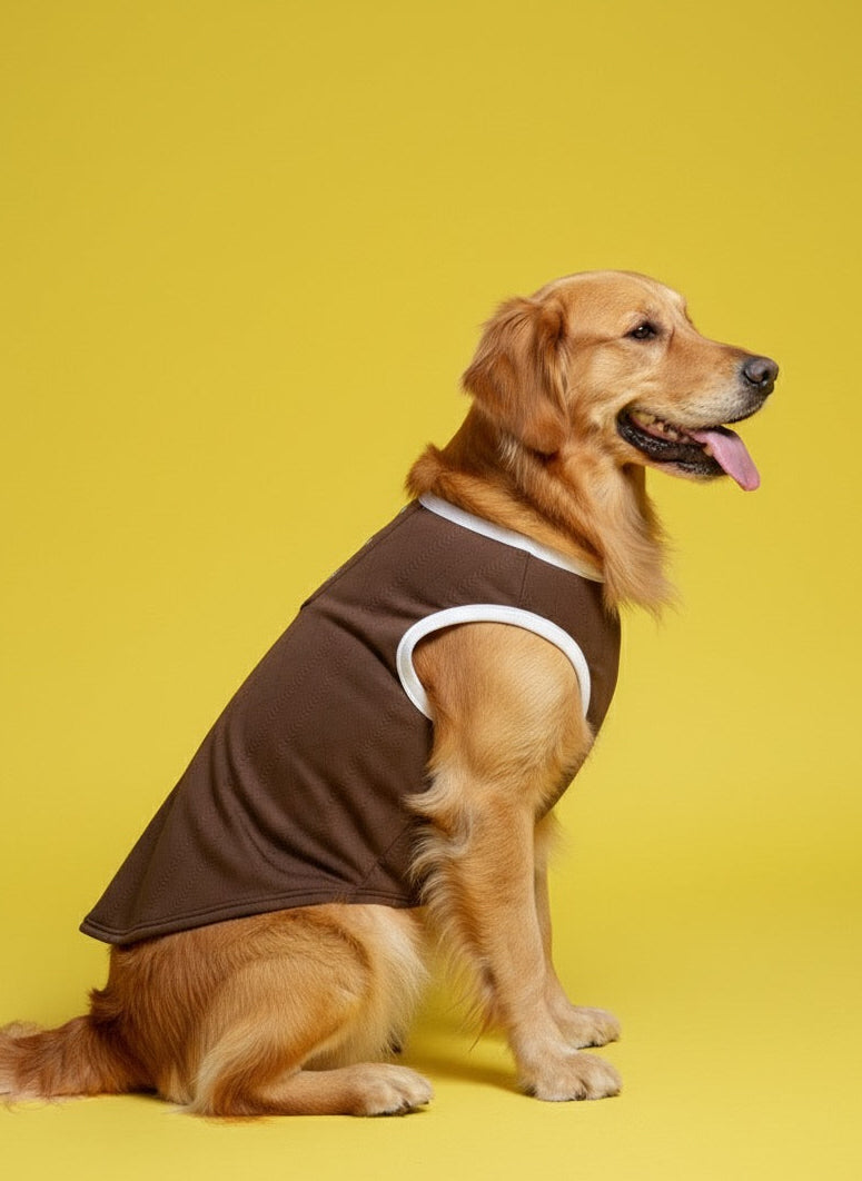 LuckyPaws Brown Colour Sweater