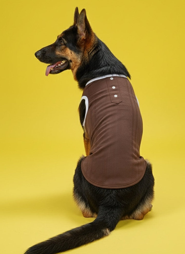 LuckyPaws Brown Colour Sweater