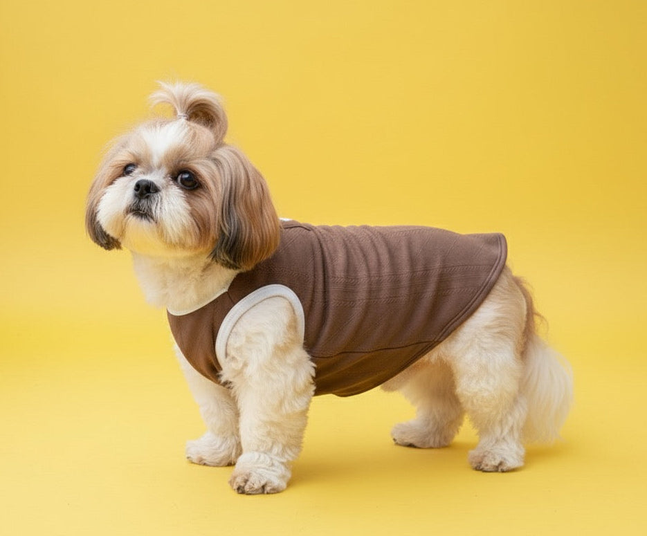 LuckyPaws Brown Colour Sweater