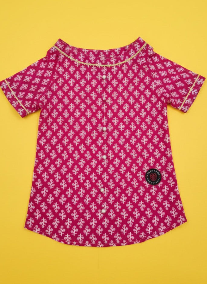 LuckyPaws  Ethnic Kurta Pink Colour
