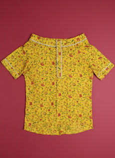 LuckyPaws  Ethnic Kurta Yellow Colour