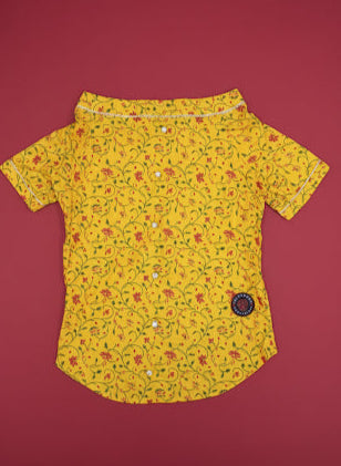 LuckyPaws  Ethnic Kurta Yellow Colour
