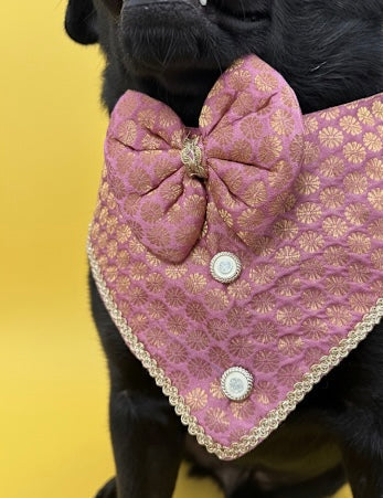 LuckyPaws Ethnic Bandana Pink Colour