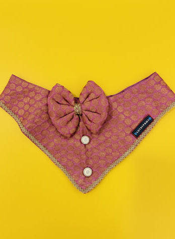LuckyPaws Ethnic Bandana Pink Colour