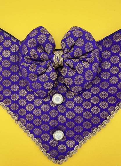 LuckyPaws Ethnic Bandana Purple Colour