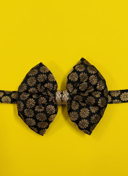 LuckyPaws Ethnic Black Bow