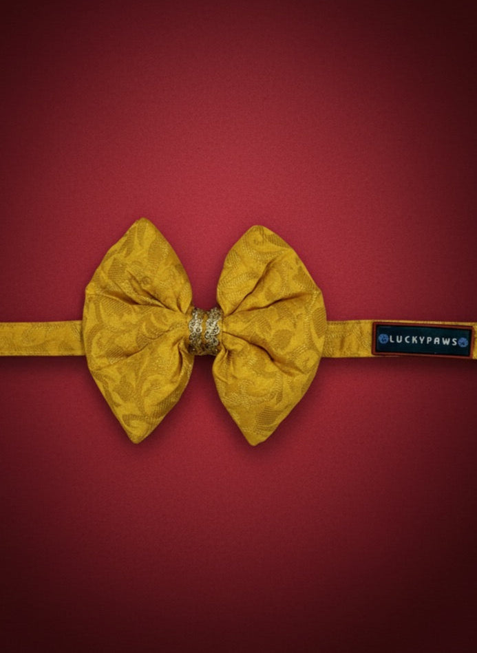 LuckyPaws Ethnic Yellow Bow