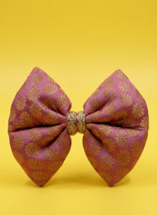 LuckyPaws Ethnic Baby Pink Bow