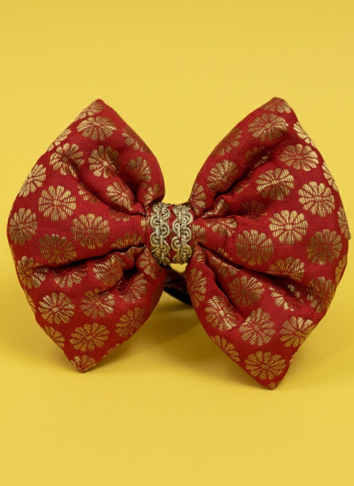 LuckyPaws Ethnic Red Bow