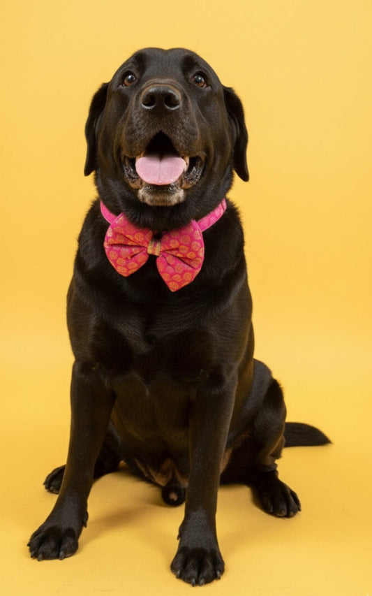 LuckyPaws Ethnic Rani Pink Bow