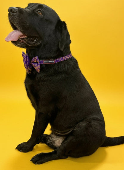 LuckyPaws Ethnic Purple Bow