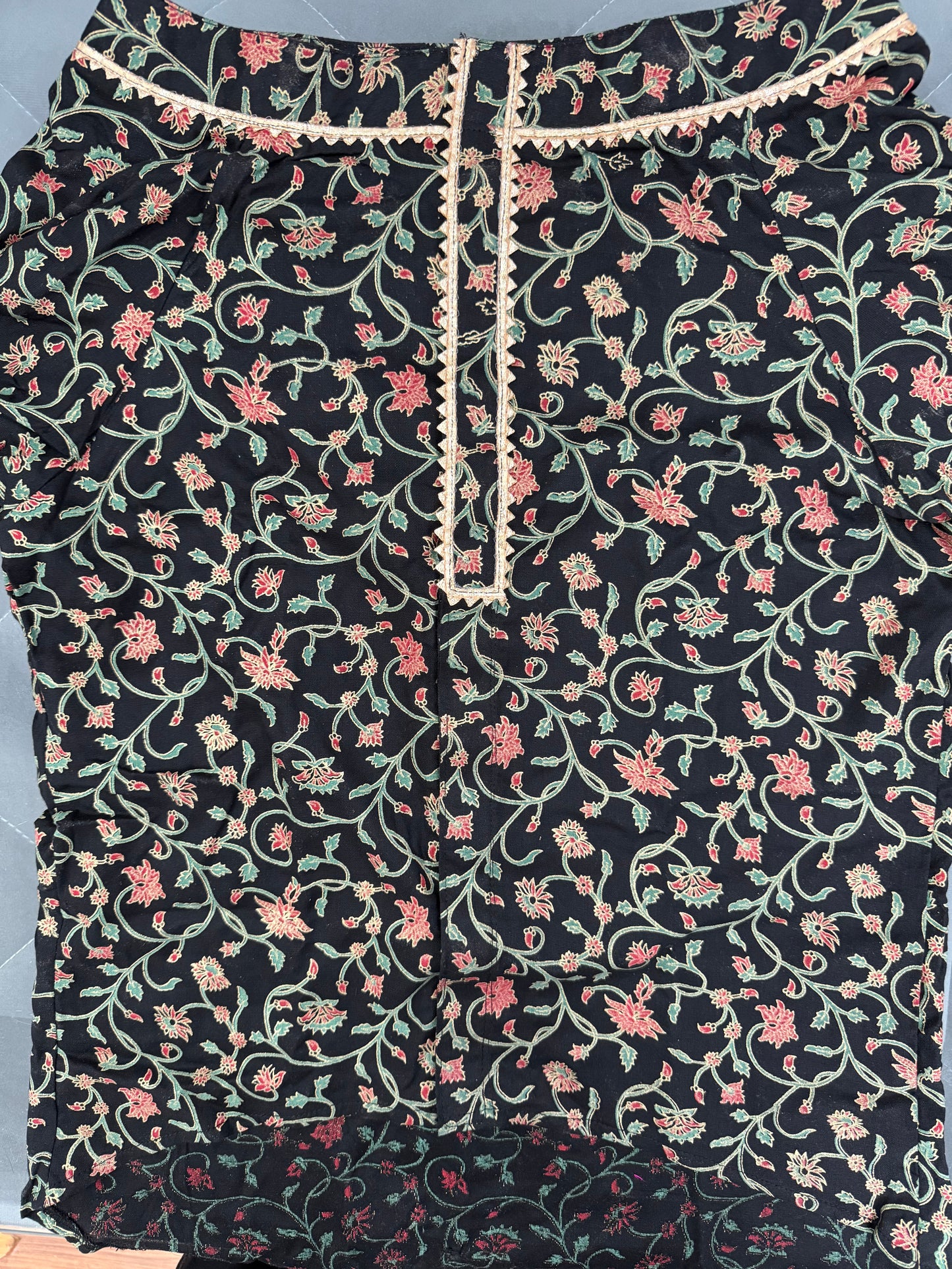 LuckyPaws Ethnic Kurta Black Colour