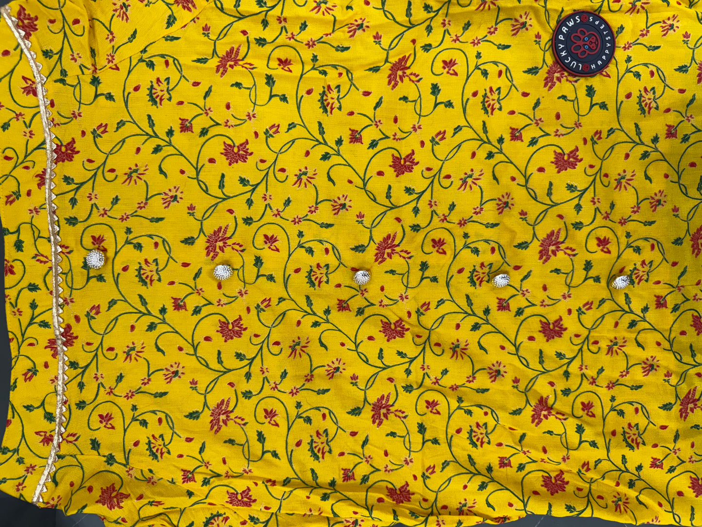 LuckyPaws  Ethnic Kurta Yellow Colour