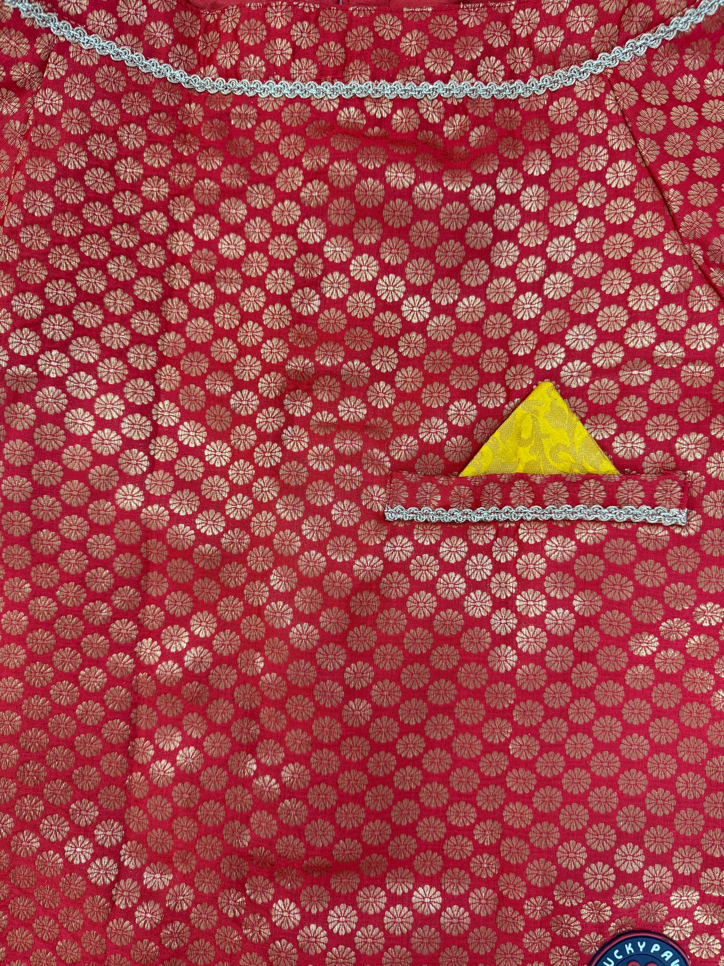 LuckyPaws Ethnic Sherwani Red Colour