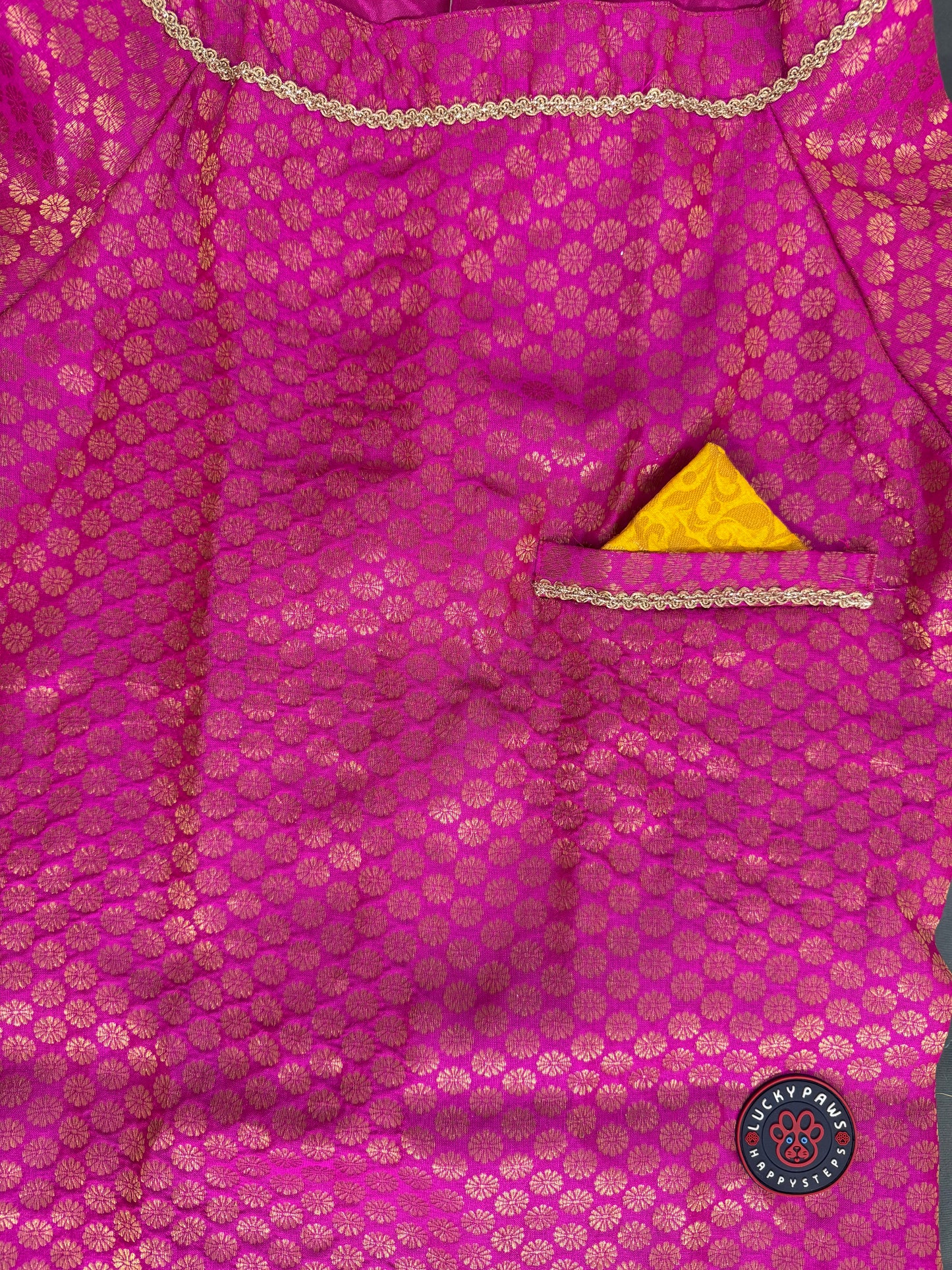 LuckyPaws  Ethnic Sherwani Pink Colour