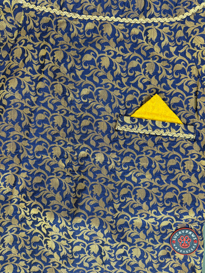 LuckyPaws Ethnic  Sherwani Blue Colour