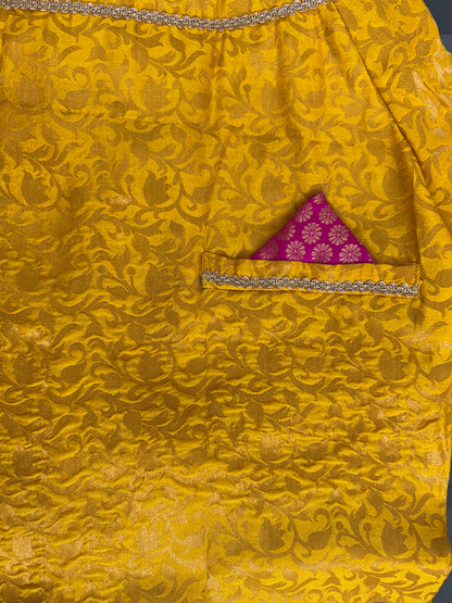 LuckyPaws Ethnic Sherwani Yellow Colour